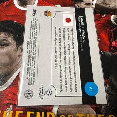 Topps UEFA Japan Edition Lamine Yamal /75 Limited Barcelona Soccer Card