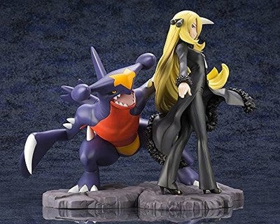 Kotobukiya Pokemon Series Cynthia with Garchomp Shirona Figure ARTFX J gift JP