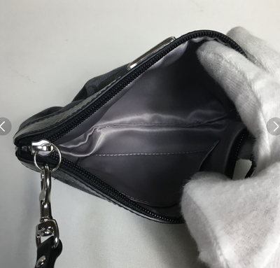 Coach Signature Multi Pouch Black Multi-purpose pouch Canvas Leather Women