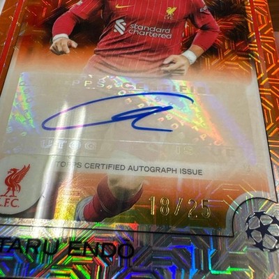 Topps UEFA Japan Edition Liverpool Wataru Endo 25 Series Autograph 18/25