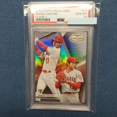 2018 Shohei Ohtani TOPPS GOLD LABEL PSA10 RC Angels #17 Dual-wielding design