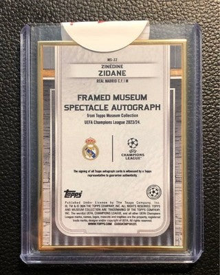 Zidane 2023-24 Topps Museum UEFA Autograph Limited Edition of 10 Real Madrid