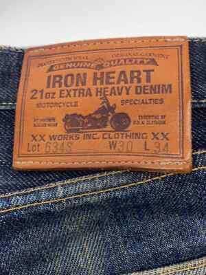 IRON HEART 21oz EXTRA HEAVY DENIM 634Z Indigo 30 Straight