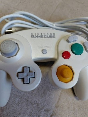 Set of 2 Nintendo GameCube Controller White Emerald Blue DOL-003 OEM Tested