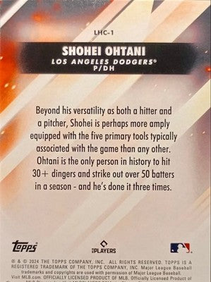 Topps 2024 Shohei Ohtani Baseball update series let him cook Gold Parallel Card