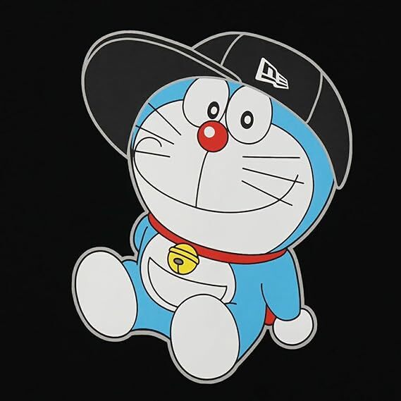 NEW ERA Doraemon Cotton Long Sleeve T-Shirt Cap Off White Regular Fit JAPAN New