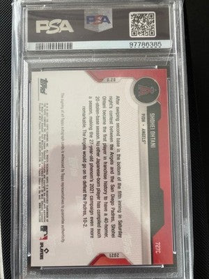 40-20 2021 Topps Now Shohei Ohtani Autographed Card #727C PSA9 serial number