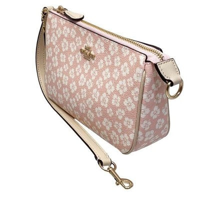 Coach Pouch Accessories Daisy Floral Print Nolita Handle Pouch Pink Multi