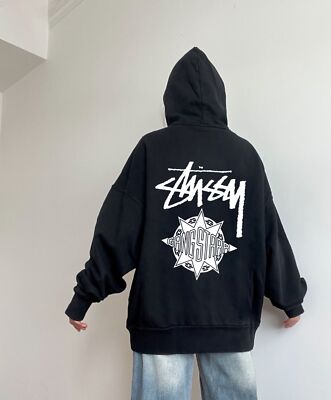check desctiption size M-XL Stussy street style winter fleece and thick parka