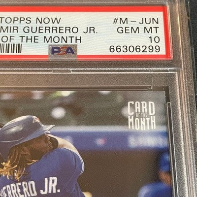 2021 Topps Now Card of the Month Vladimir Guerrero Jr PSA 10 sports trading card