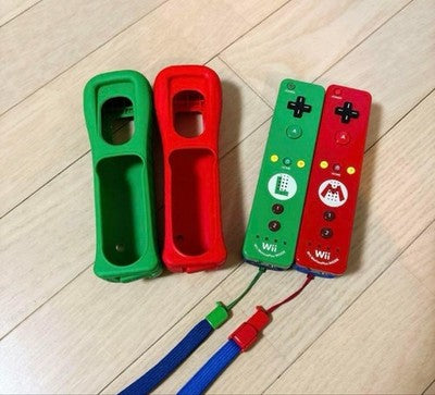 Set of 2 Nintendo Wii Remote Plus Controller Mario Red / Luigi Green WiiU