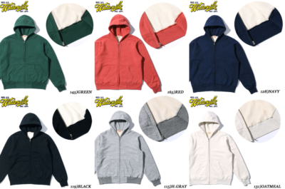 see description 6colors WHITESVILLE SET-IN ZIP SWEAT PARKA LINING WV69264
