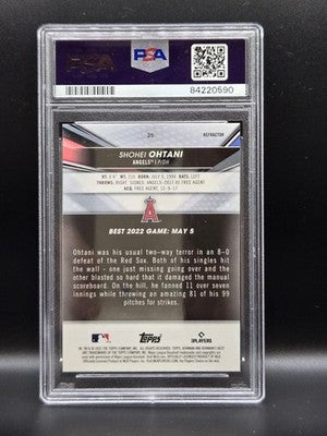 Shohei Ohtani 2022 Bowman's Best Atomic Refracto Parallel Card PSA10 #25