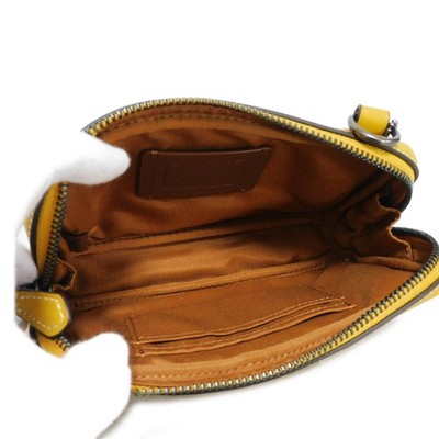 Coach Carrier Fawn Crossbody Smooth Calf Mustard Dark Yellow Outlet Leather