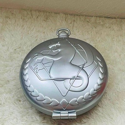 Fullmetal Alchemist Large Edward Elric Silver Clock Table Clock Type 14cm