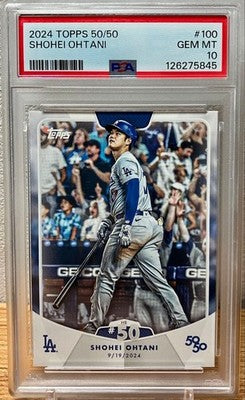 2024 Topps 50/50 Shohei Ohtani #100 PSA10 Major League Baseball