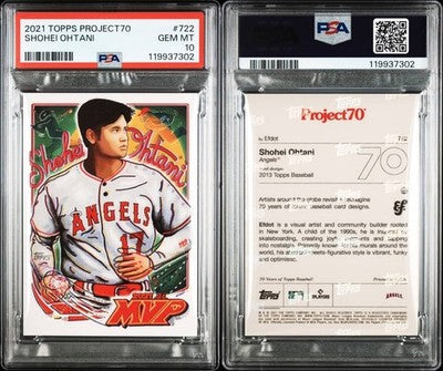Shohei Ohtani 2021 Topps Project 70 #722 PSA10 Baseball Angels MBL