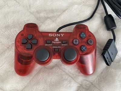 Sony Playstation2 PS2 Controller DualShock 2 Crimson Red Clear SCPH-10010  OEM