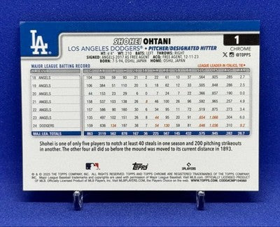 Topps Chrome 50/50 Shohei Otani Image Variation Short Print Gold Parallel