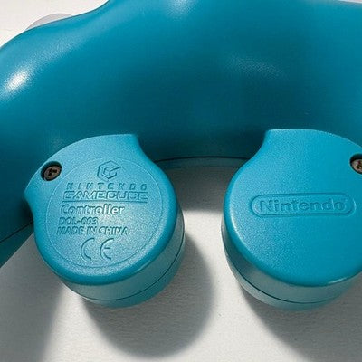 Official Nintendo GameCube Controller Emerald Blue DOL-003 Authentic GC Tested