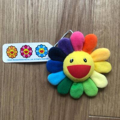 Limited TAKASHI MURAKAMI Cherry Blossom Sakura Plush Mascot Keychain Broochsp