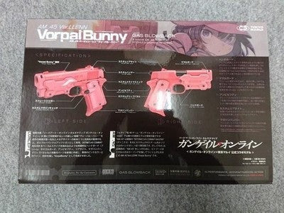 SAO Gun Gale Online AM.45 LLENN Vorpal Bunny Gas Blowback Pistol pink gift *3