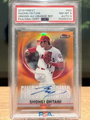 Topps Finest 2019 Shohei Ohtani Autograph /25 PSA 9 Angels MBL