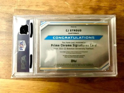 Limited to 25 RC CJ Stroud Autograph NFL Topps Texans PSA 23/25