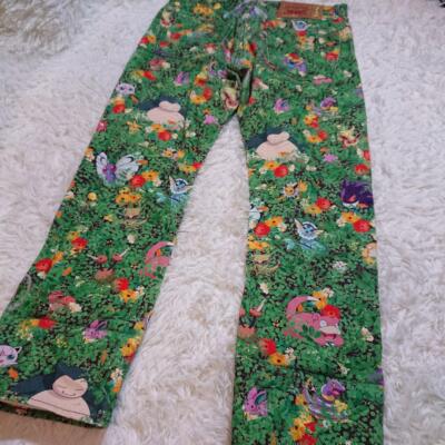 check description Pokemon x Levis Vintage Setup Denim Jacket Jeans used B