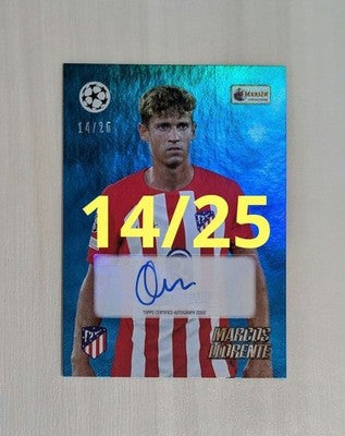 2023 Topps Marcos Llorente Autograph Card Limited Edition/25 Atletico de Madrid