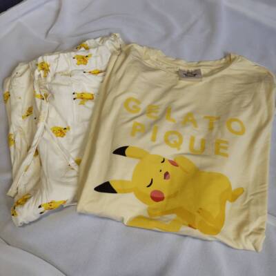 Pokémon×GELATO PIQUE Pikachu printed special collaboration loungewear pajamas