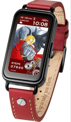 Fullmetal Alchemist Smartwatch Edward Elric Model HUCHRBD8E Red calf leather