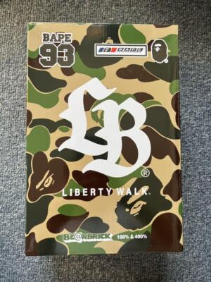 BE@RBRICK LBWK × BAPE(R) 100% & 400% detailed pattern collaboration Bearbrick