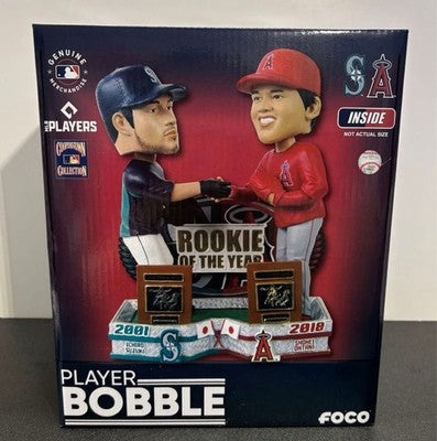 Shohei Ohtani & Ichiro Rookie of the Year commemorative bobblehead limited