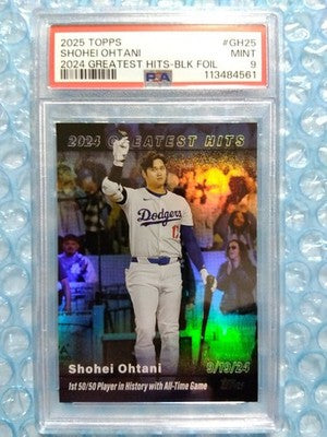 PSA9 Topps Series 1 Shohei Ohtani Greatest Hits GH-25 Black Foil MLB Card