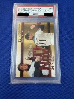 PSA10 Shohei Ohtani RC / Mitsuo Yoshikawa 2013 BBM Rookie Edition THEN & NOW #90