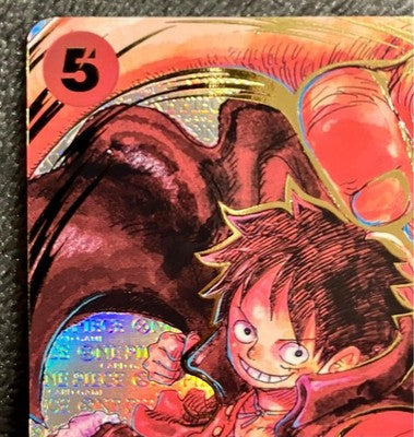 One Piece Card Game Luffy SR Parallel - Eiichiro Oda Signed Japan (NM)