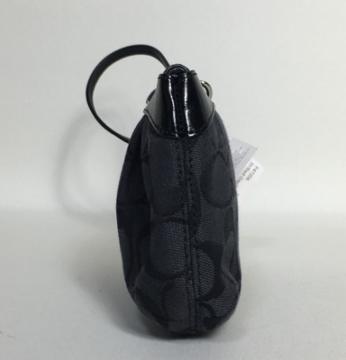 Coach Signature Multi Pouch Black Multi-purpose pouch Canvas Leather Women