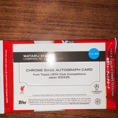 Topps UEFA Japan Edition Liverpool Wataru Endo 25 Series Autograph 18/25