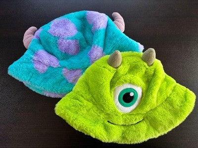 Set of 2 Tokyo Disney Resort Monsters Inc. Sulley and Mike Fluffy Hat