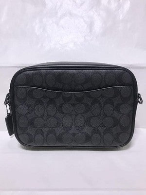 Auth COACH Elias Crossbody In Signature Canvas CJ510 Canvas Black F/S 424728