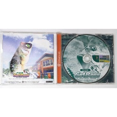 SEGA Dreamcast Get Bass Fishing Game + Fishing Controller Rod Set Game