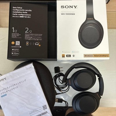 Near Mint SONY Wireless Noise Canceling Headphones Black WH-1000XM4 B Bluetooth