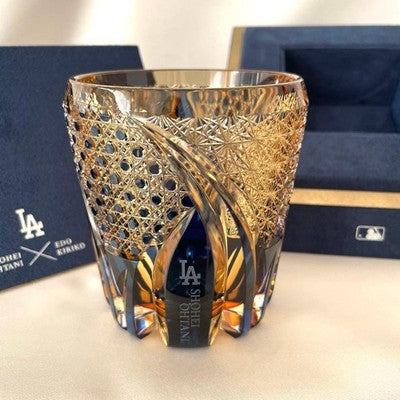 Shohei Ohtani × Edo Kiriko Rock Glass Limited 300 Rare Japanese Crystal MLB *1