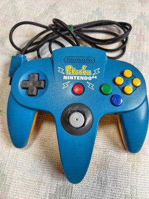 Nintendo 64 Controller Pikachu Pokemon N64 Blue Yellow NUS-005 Limited Tested