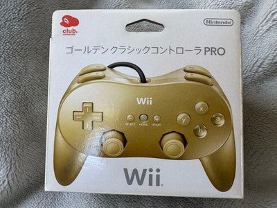 Limited Edition Gold Nintendo Wii Classic Controller Pro Club Nintendo RVL-005