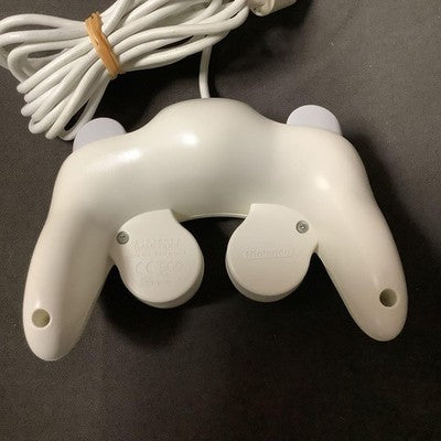Set of 2 Nintendo GameCube Controller White Emerald Blue DOL-003 OEM Tested