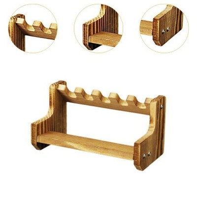 Wooden Handgun Model Rack Mini Handgun Display Stand 5-Slot Multi-Grid Cabinet