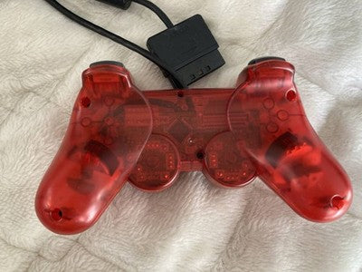 Sony Playstation2 PS2 Controller DualShock 2 Crimson Red Clear SCPH-10010  OEM