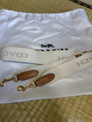 COACH Rowan Satchel Signature Canvas Stripe Light Khaki CR122 Outlet New